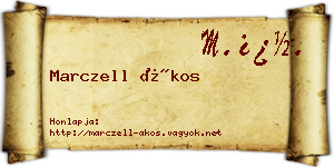 Marczell Ákos névjegykártya