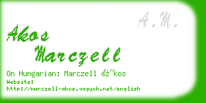 akos marczell business card